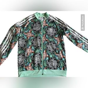 Adidas Originals Kids ZOO SST jacket Turquoise Size Medium